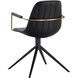 Cassius Slate Tint / Nightfall Black Swivel Dining Armchair, Swivel